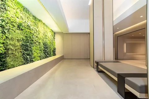 a view of a balcony with chair