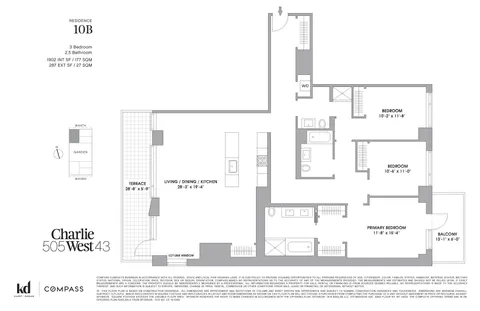 $2,500,000 | 505-513 West 43rd Street, Unit 10B | Hell's Kitchen