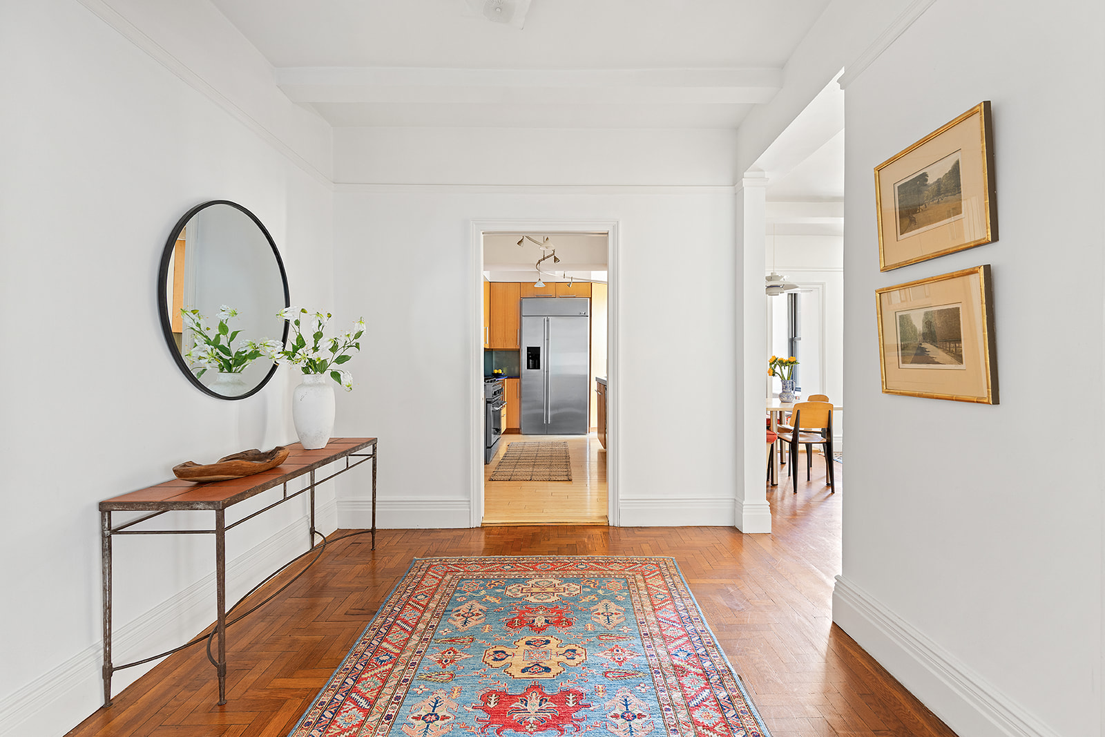 135 Eastern Parkway, Unit 14E Brooklyn, NY 11238 - Photo 3 of 16 a living room with furniture and a wooden floor