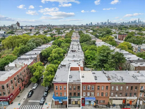an aerial view of multiple house