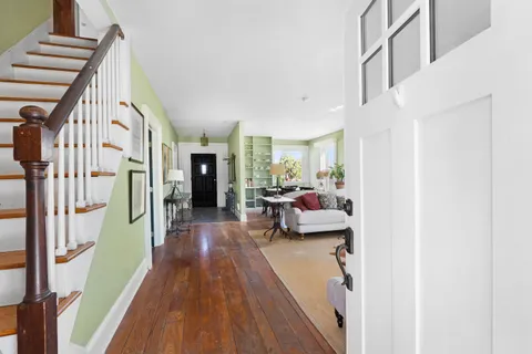 a picture of door with a white wall