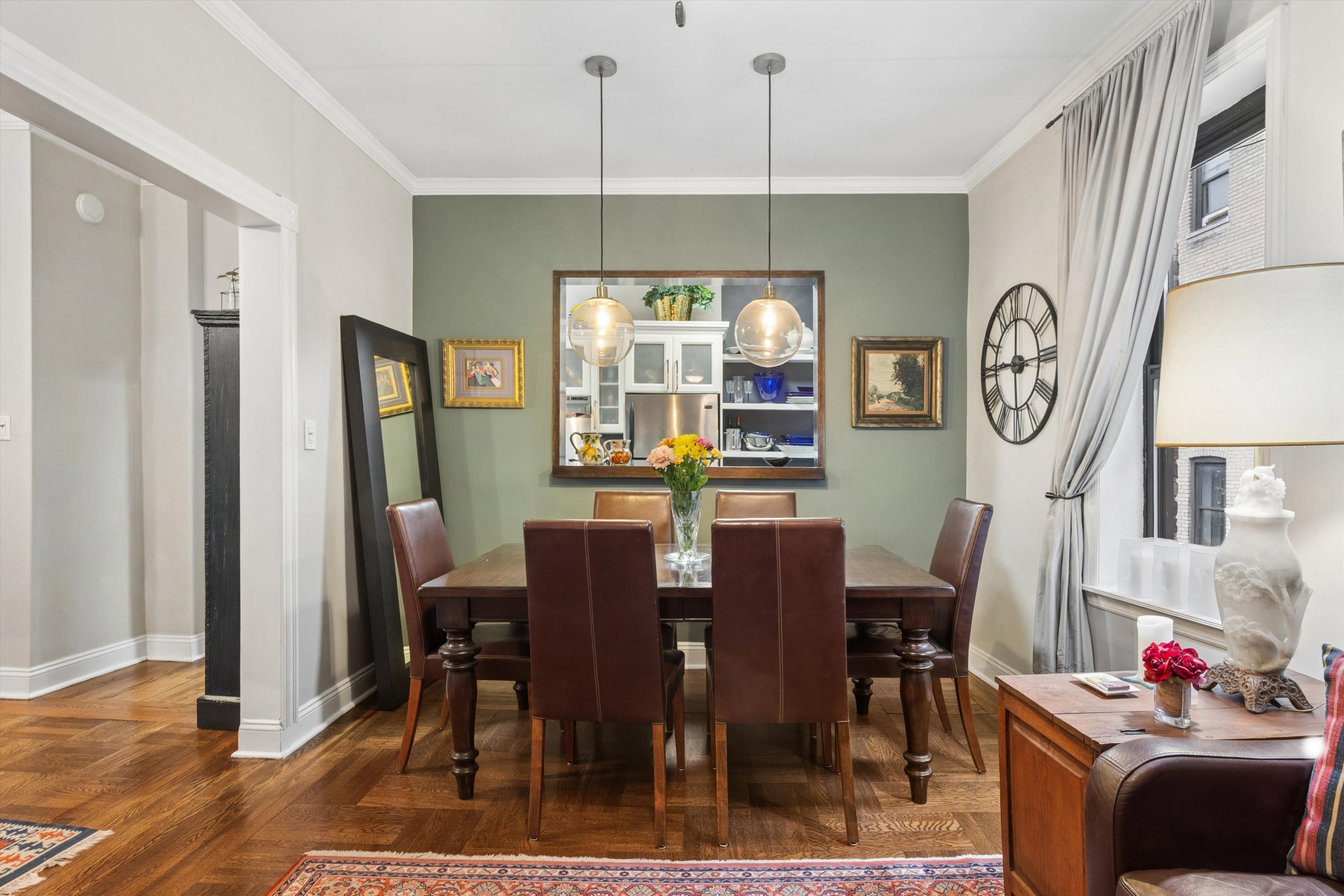 24 Bennett Avenue, Unit 62A Manhattan, NY 10033 - Photo 3 of 14 a view of a dining room with furniture window and wooden floor