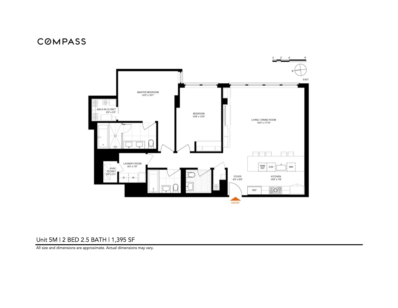 51 Jay Street, Unit 5M Brooklyn, NY 11201 - Photo 17 of 17 a picture of a floor plan