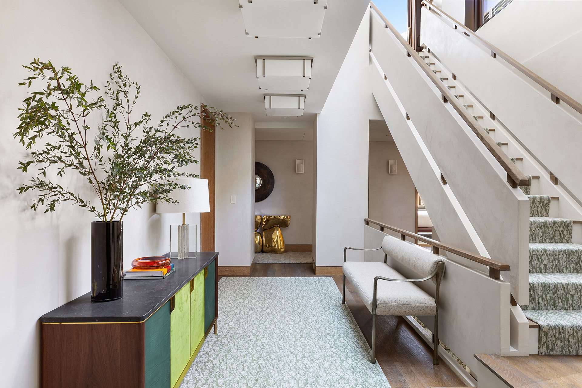 25 Bond Street, Unit PHW Manhattan, NY 10012 - Photo 13 of 34 a living room with furniture and a fireplace