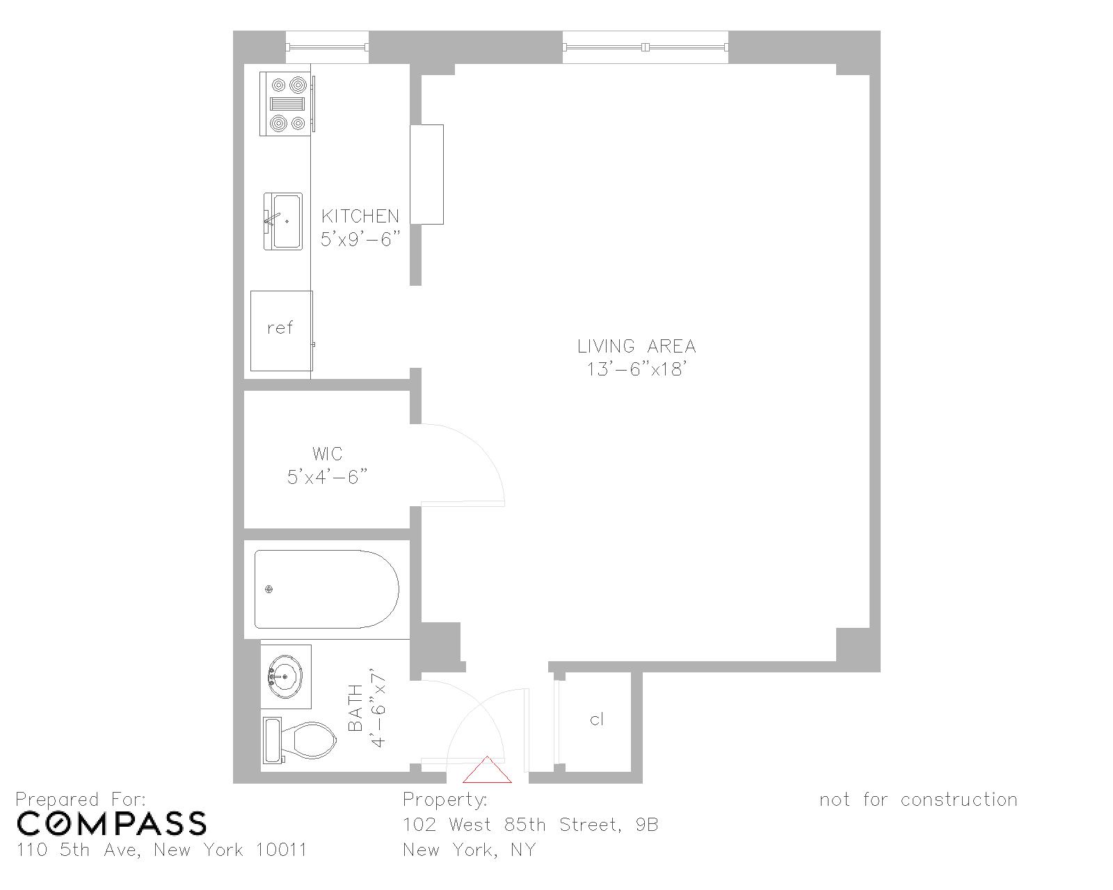 102 West 85th Street, Unit 9B Manhattan, NY 10024 - Photo 7 of 7 a picture of a floor plan