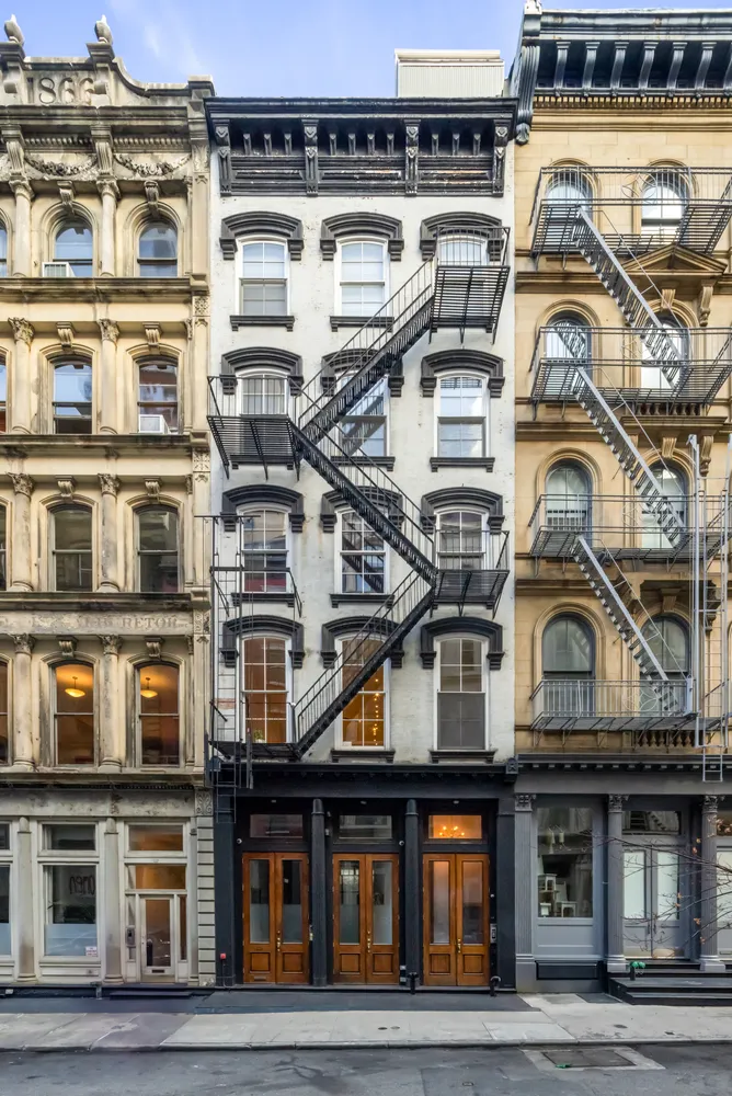 a front view of a building