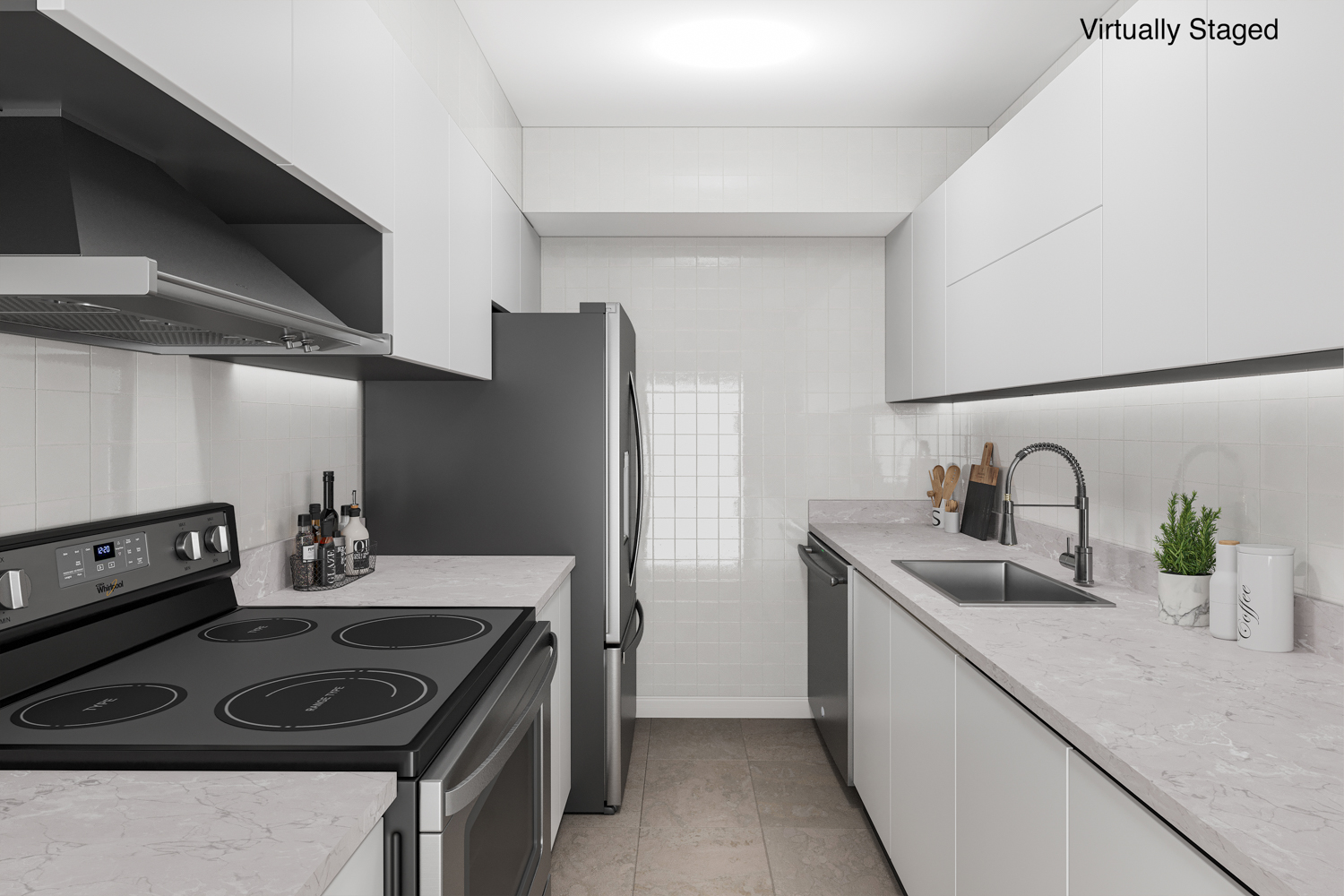 108 5th Avenue, Unit 15C Manhattan, NY 10011 - Photo 5 of 12 a kitchen with stainless steel appliances granite countertop a sink stove and refrigerator