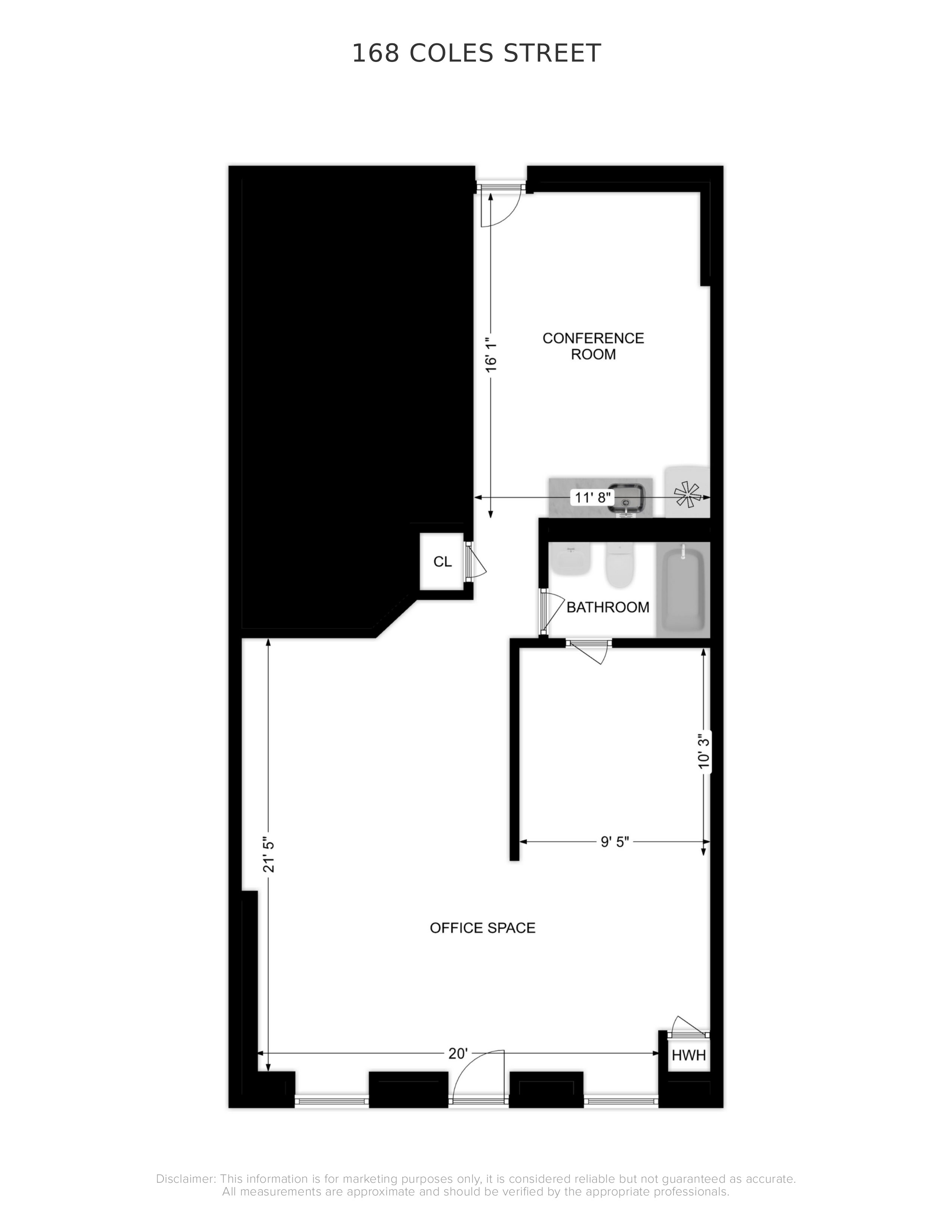 168 Coles Street, Unit BA Jersey City, NJ 07302 - Photo 29 of 29 a picture of floor with a black and white wall