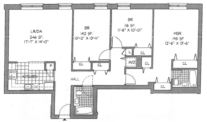 2235 Frederick Douglass Boulevard, Unit 2L Manhattan, NY 10027 - Photo 10 of 10 a picture of a floor plan