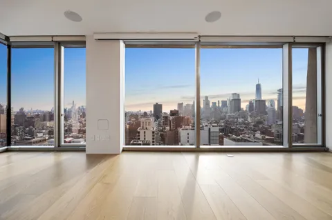 a view of a city from a balcony