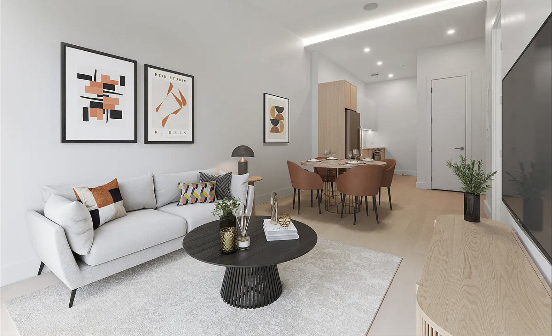 218 Front Street, Unit 184 Brooklyn, NY 11201 - Photo 4 of 13 a living room with furniture and wooden floor