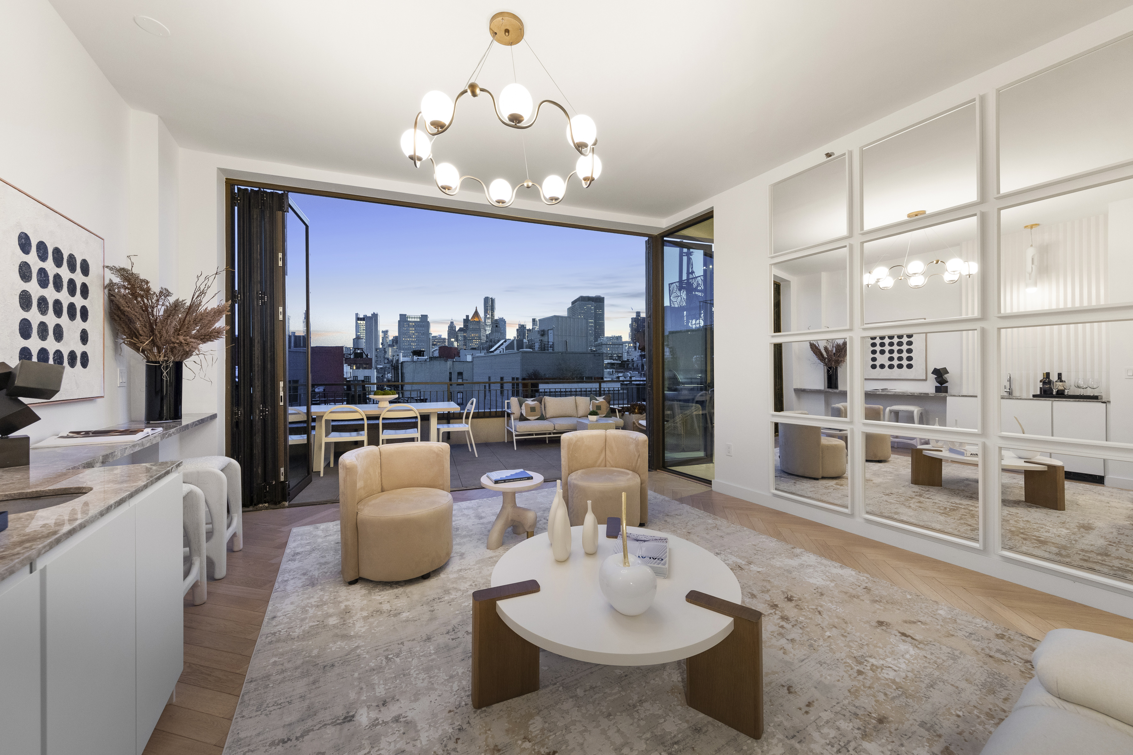 378 Broome Street, Unit PH Manhattan, NY 10013 - Photo 2 of 25 a view of a dining room with furniture