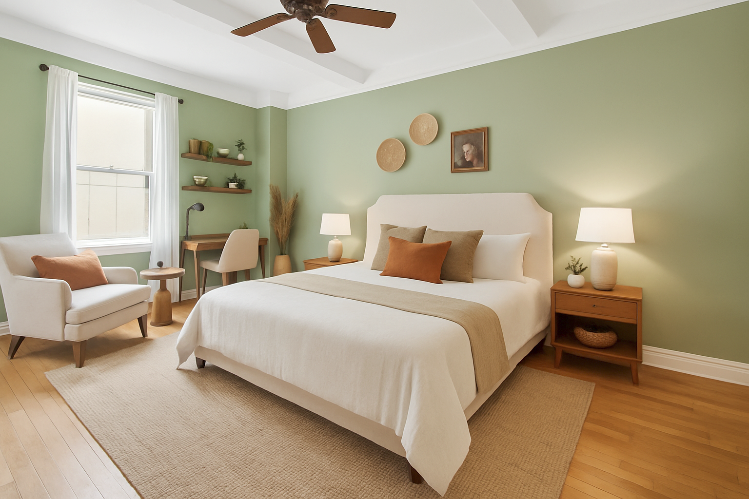 24 Monroe Place, Unit 1C Brooklyn, NY 11201 - Photo 4 of 10 a bedroom with a bed and a couch