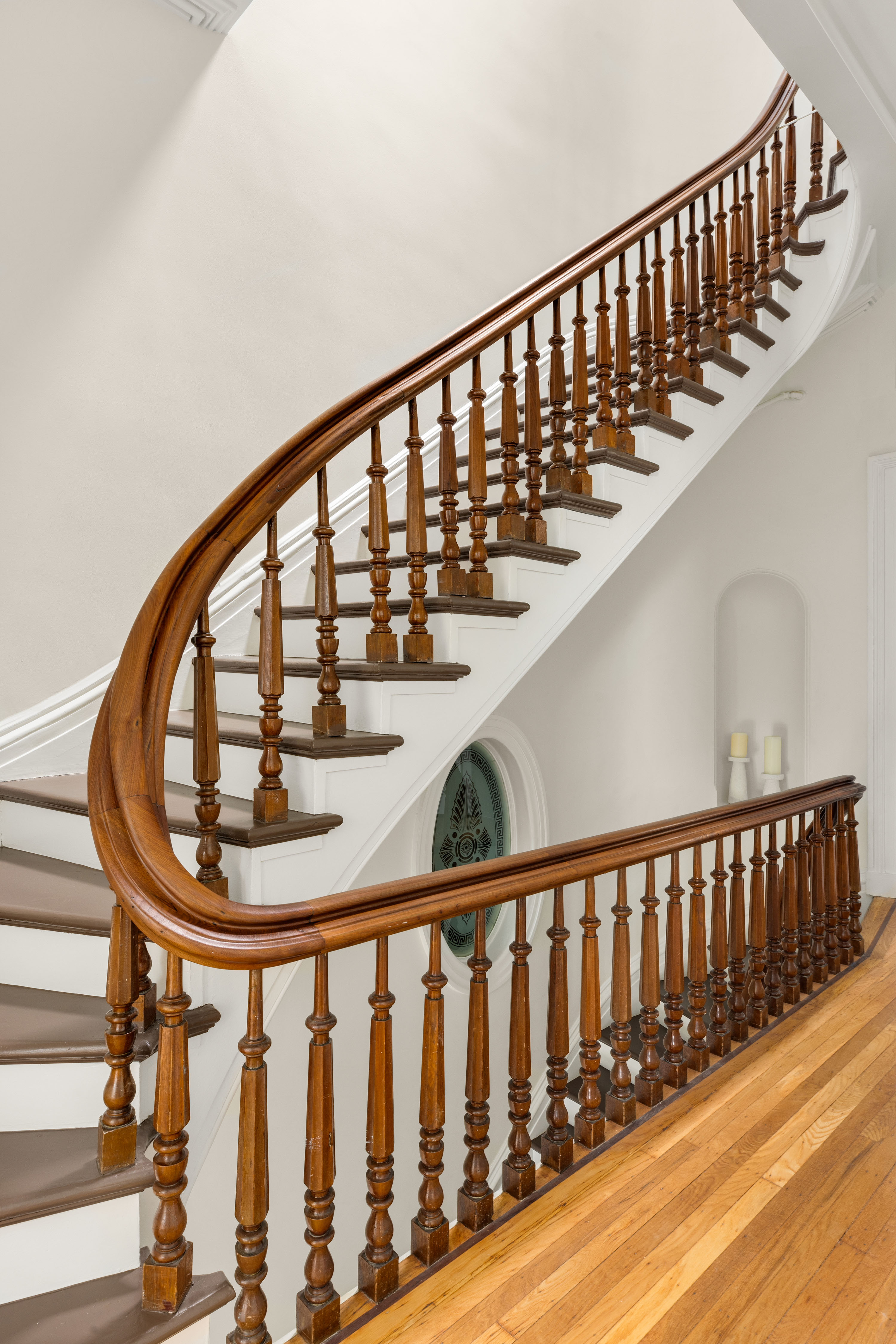 75 Columbia Heights Brooklyn, NY 11201 - Photo 17 of 28 a view of staircase with wooden floor and a window