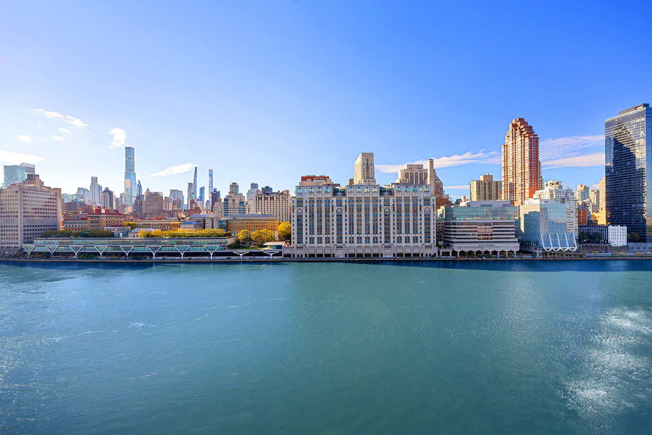 555 Main Street, Unit 1204 Manhattan, NY 10044 - Photo 8 of 15 a view of a city with tall buildings