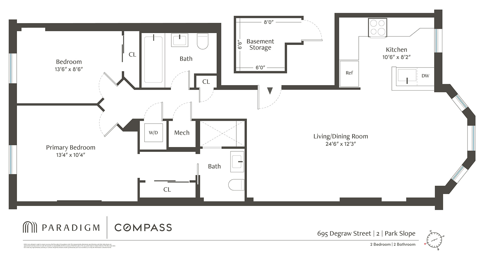 695 Degraw Street, Unit 2 Brooklyn, NY 11217 - Photo 11 of 11 a black and white photo of a living room