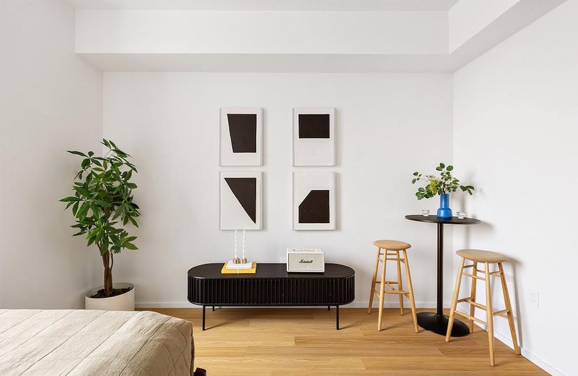 5 South 5th Street, Unit 308 Brooklyn, NY 11249 - Photo 4 of 13 a living room with furniture and a potted plant