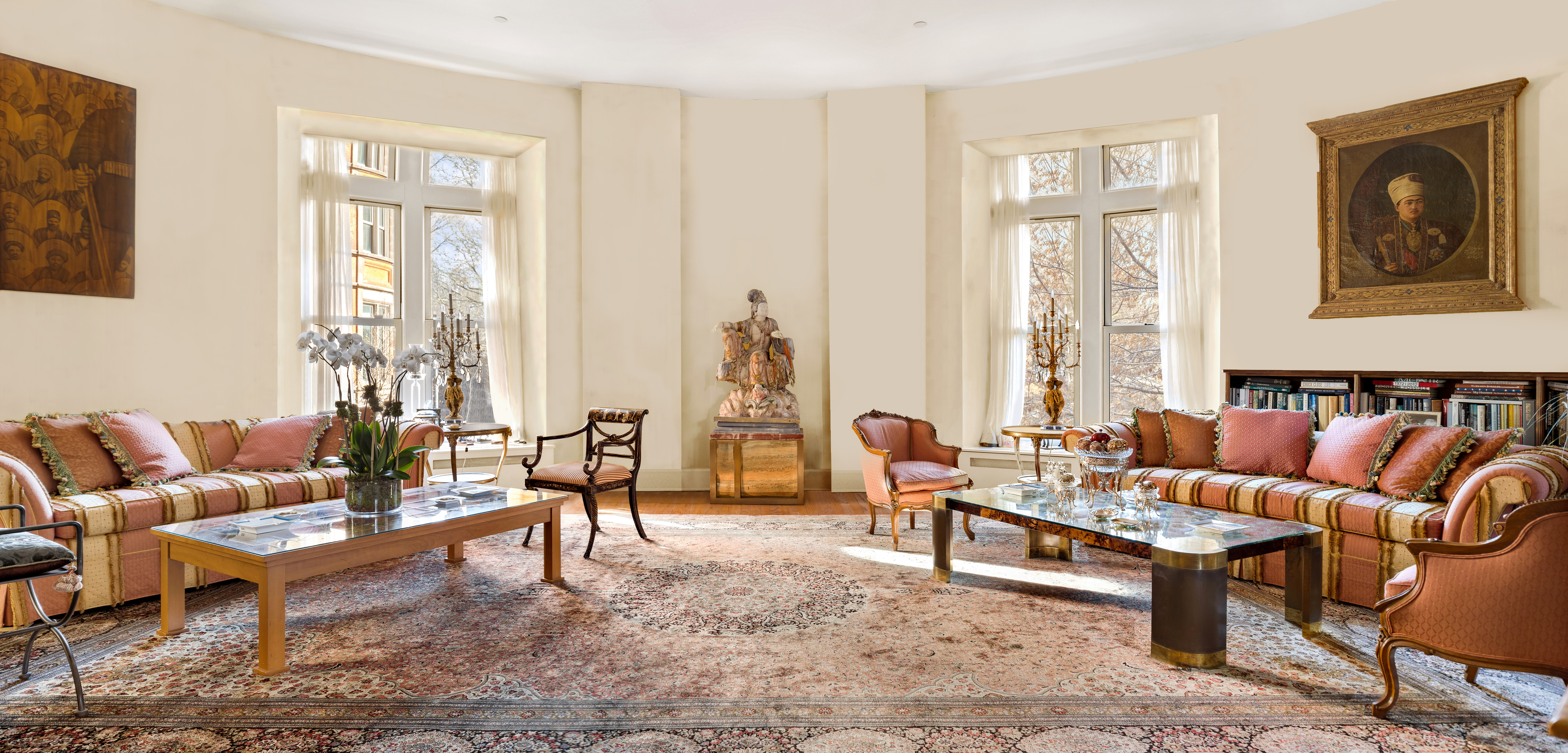 455 Central Park West, Unit 11 Manhattan, NY 10025 - Photo 2 of 18 a living room with furniture and a large window
