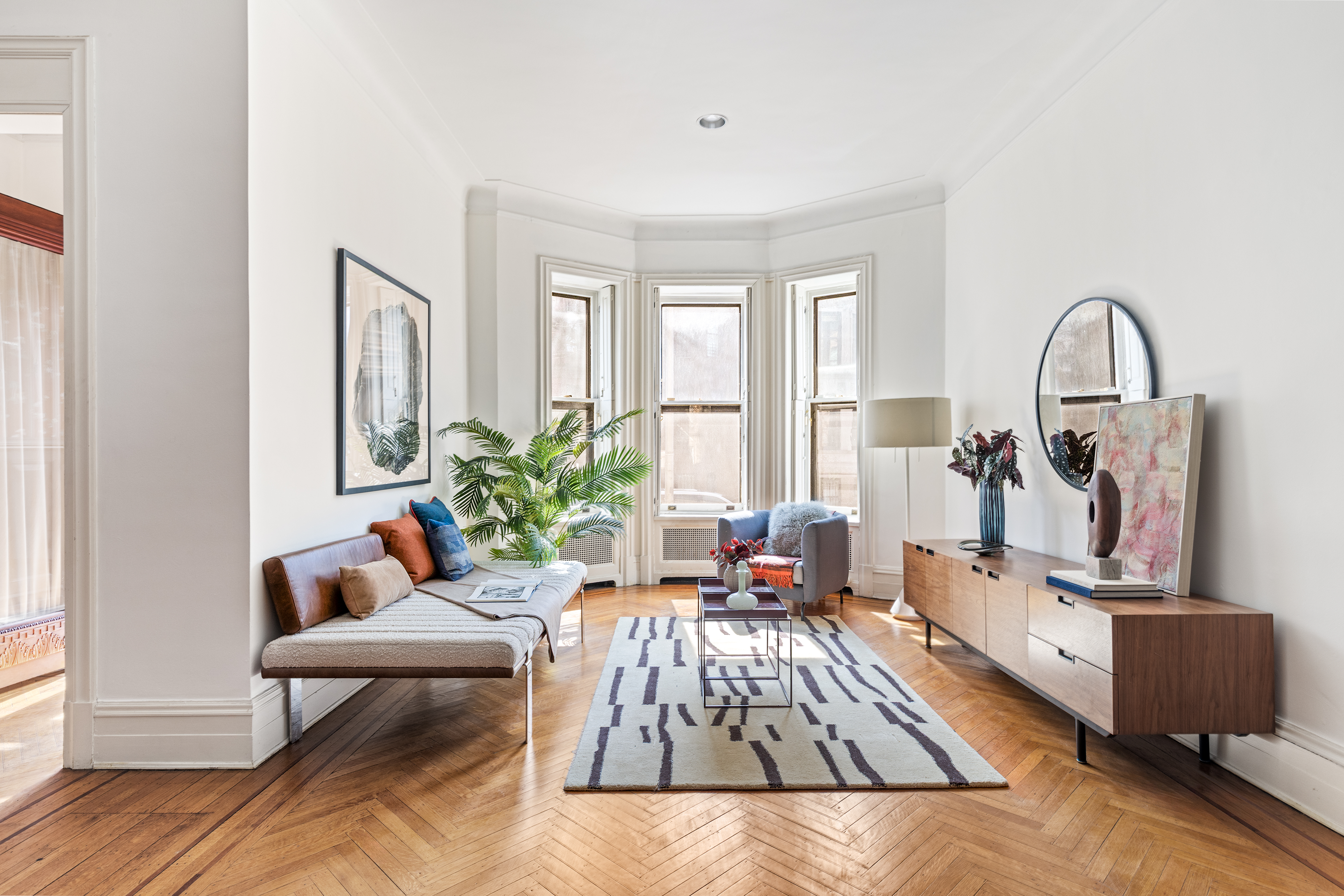 599 2nd Street Brooklyn, NY 11215 - Photo 3 of 16 a living room with furniture and a wooden floor