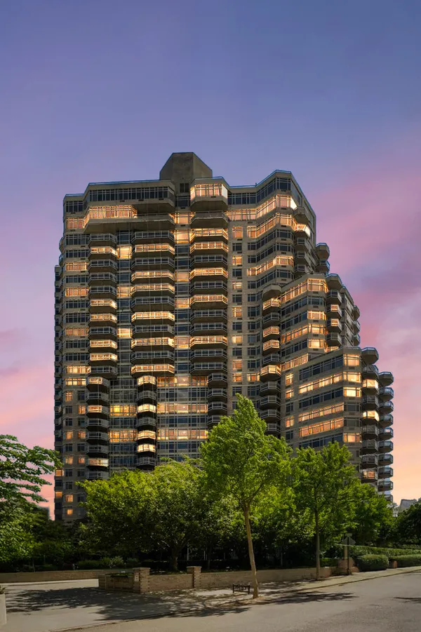 a front view of a building