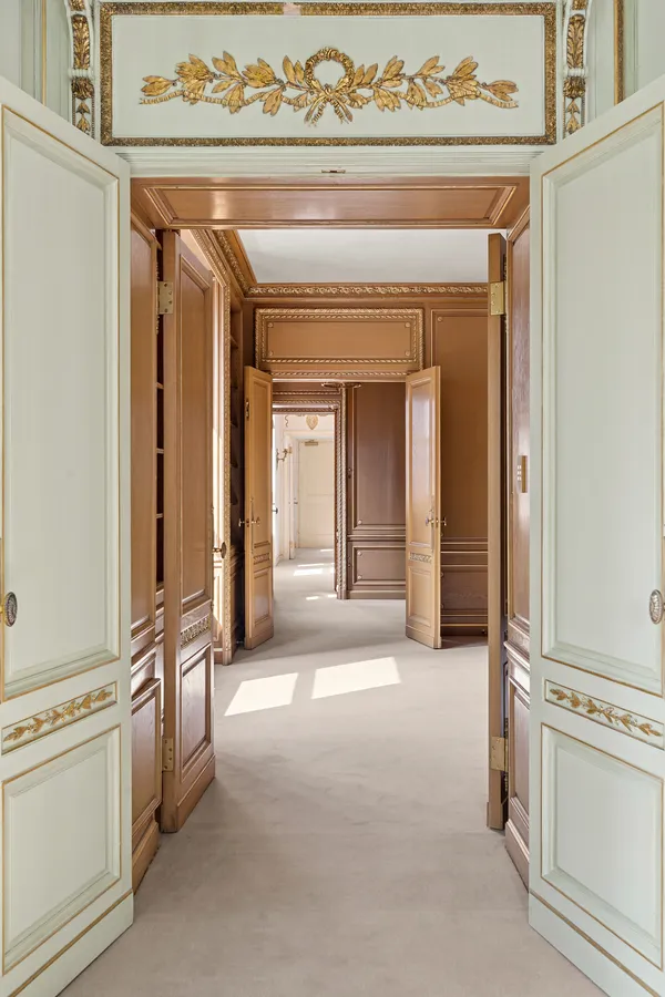 front view of a house with a hallway