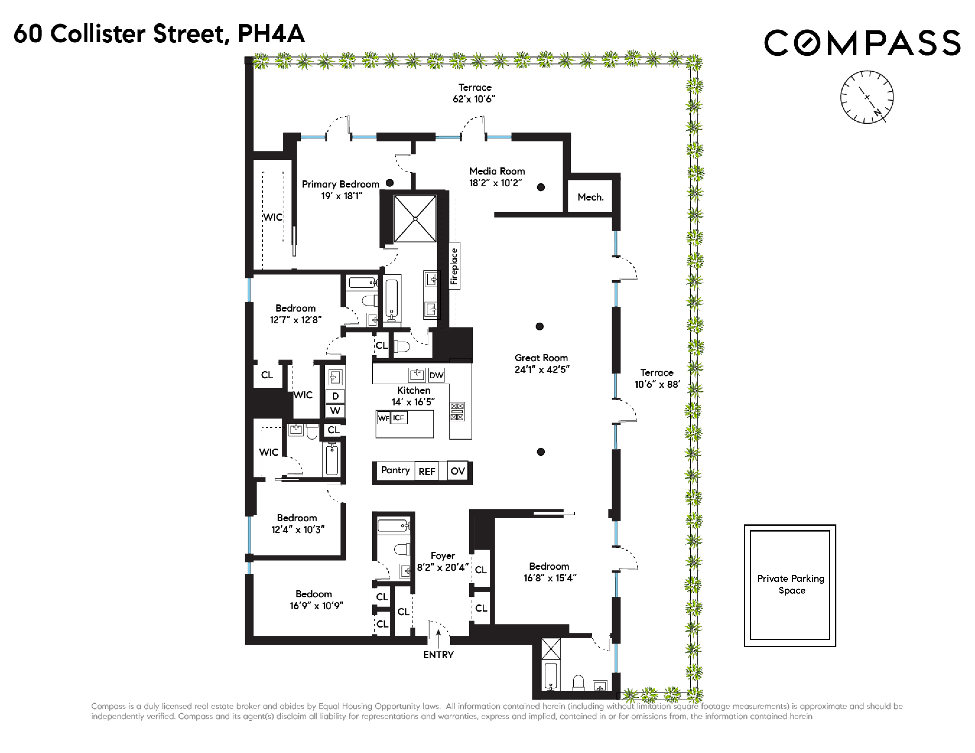 60 Collister Street, Unit PH4A Manhattan, NY 10013 - Photo 2 of 2 unknown