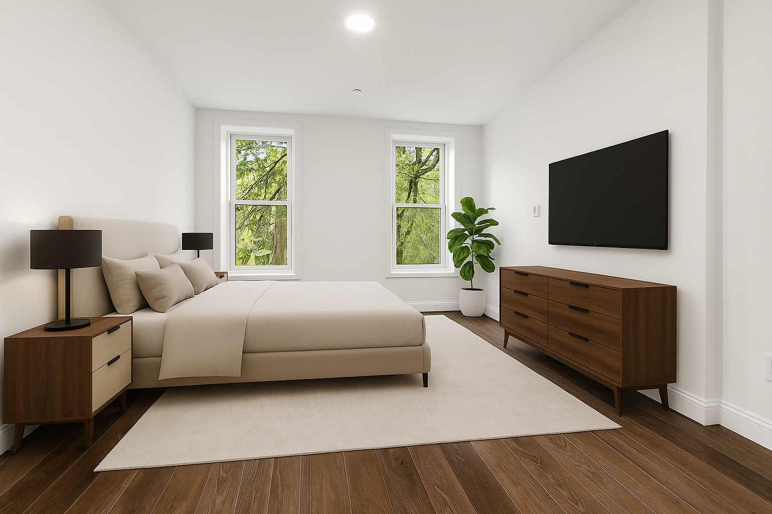 47 West 94th Street Manhattan, NY 10025 - Photo 17 of 20 a living room with furniture and a flat screen tv