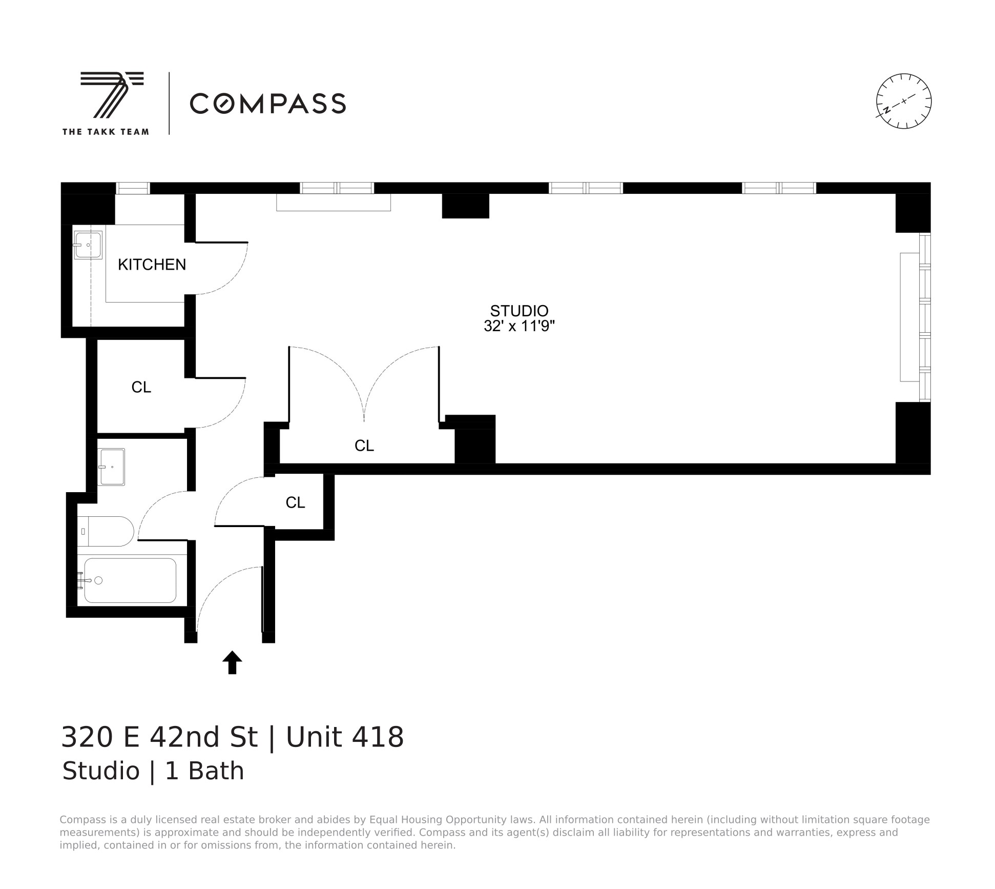 320 East 42nd Street, Unit 418 Manhattan, NY 10017 - Photo 10 of 10 a picture of a wall with a white wall and white cabinet