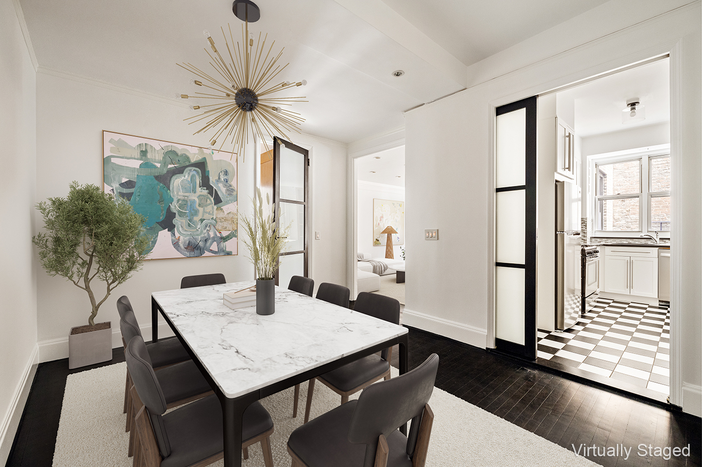 310 West End Avenue, Unit 2A Manhattan, NY 10023 - Photo 3 of 19 a view of a dining room with furniture window and wooden floor