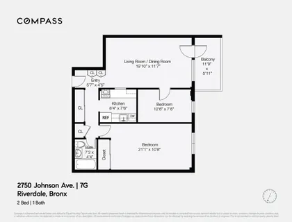$350,000 | 2750 Johnson Avenue, Unit 7G | Spuyten Duyvil