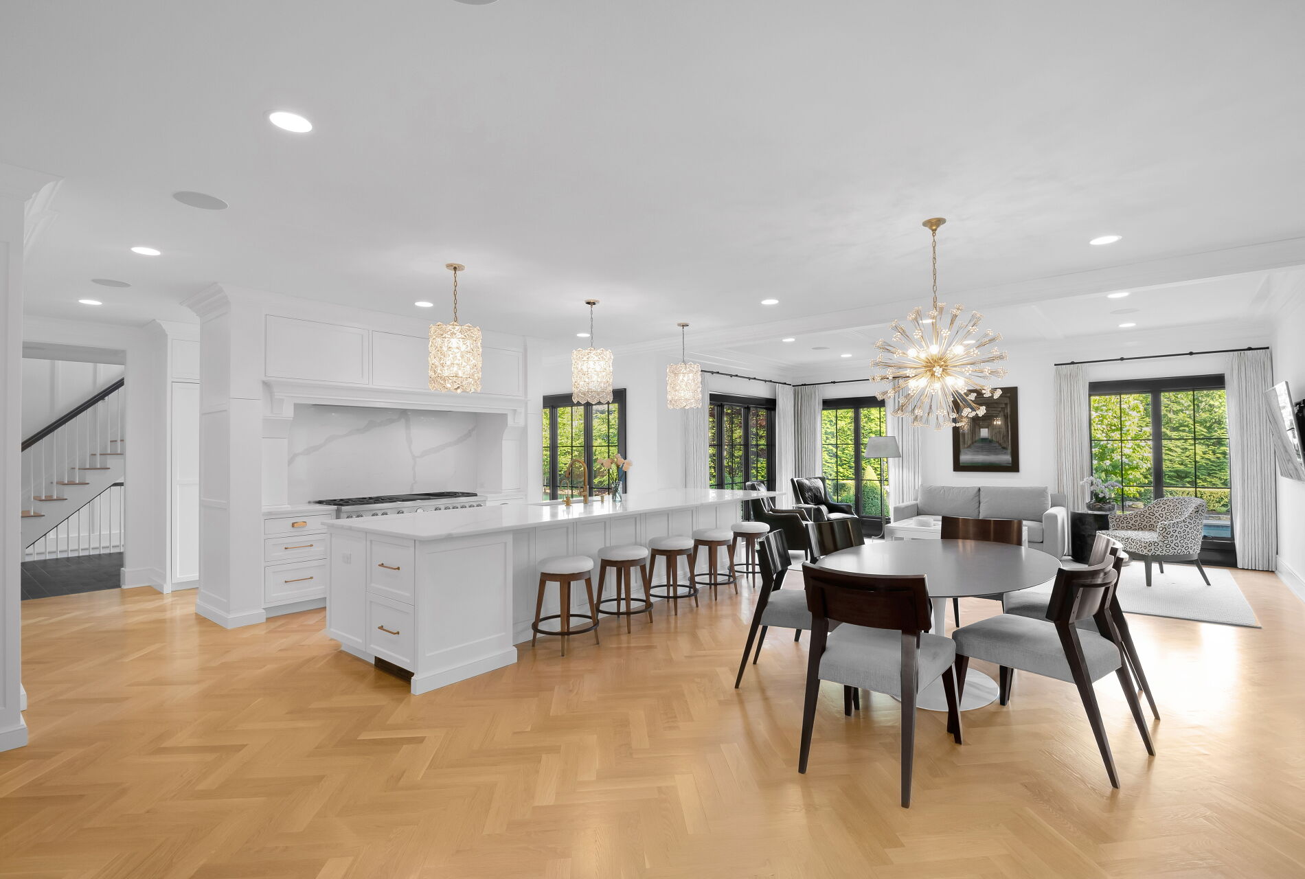 838 Seneca Road Franklin Lakes, NJ 07417 - Photo 23 of 92 a view of a dining room with furniture window and outside view