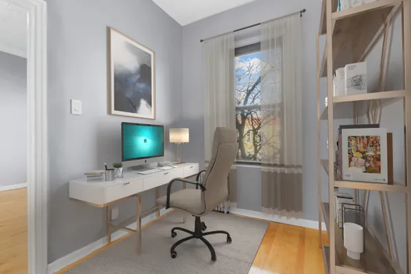 a view of an empty room with window