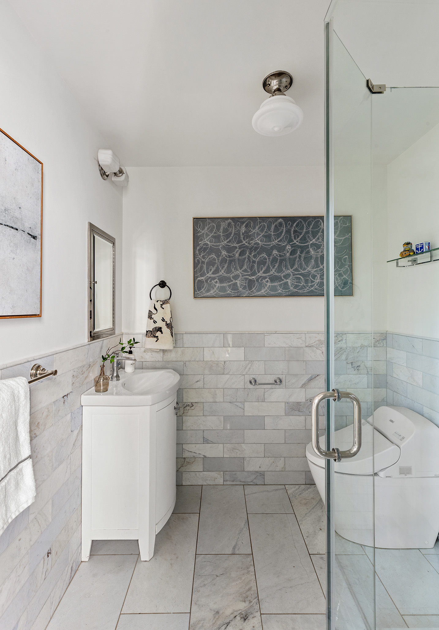 439 Sackett Street Brooklyn, NY 11231 - Photo 17 of 25 a bathroom with a sink and a mirror