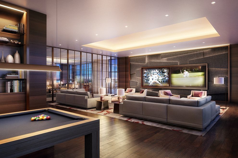 1 West End Avenue, Unit 12D Manhattan, NY 10023 - Photo 25 of 32 a living room with furniture and a flat screen tv