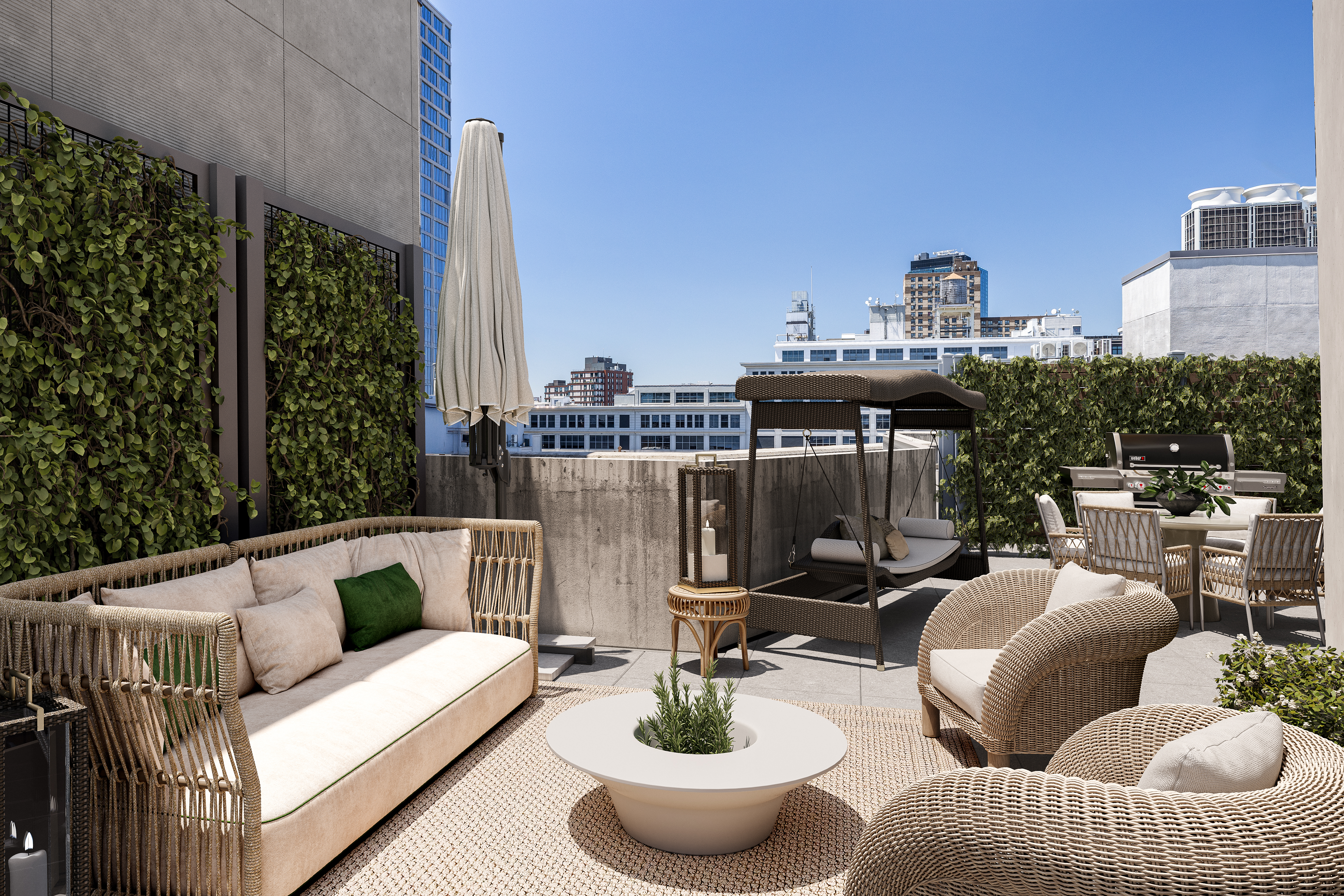 500 Waverly Avenue, Unit PH5 Brooklyn, NY 11238 - Photo 10 of 12 a view of a terrace with furniture