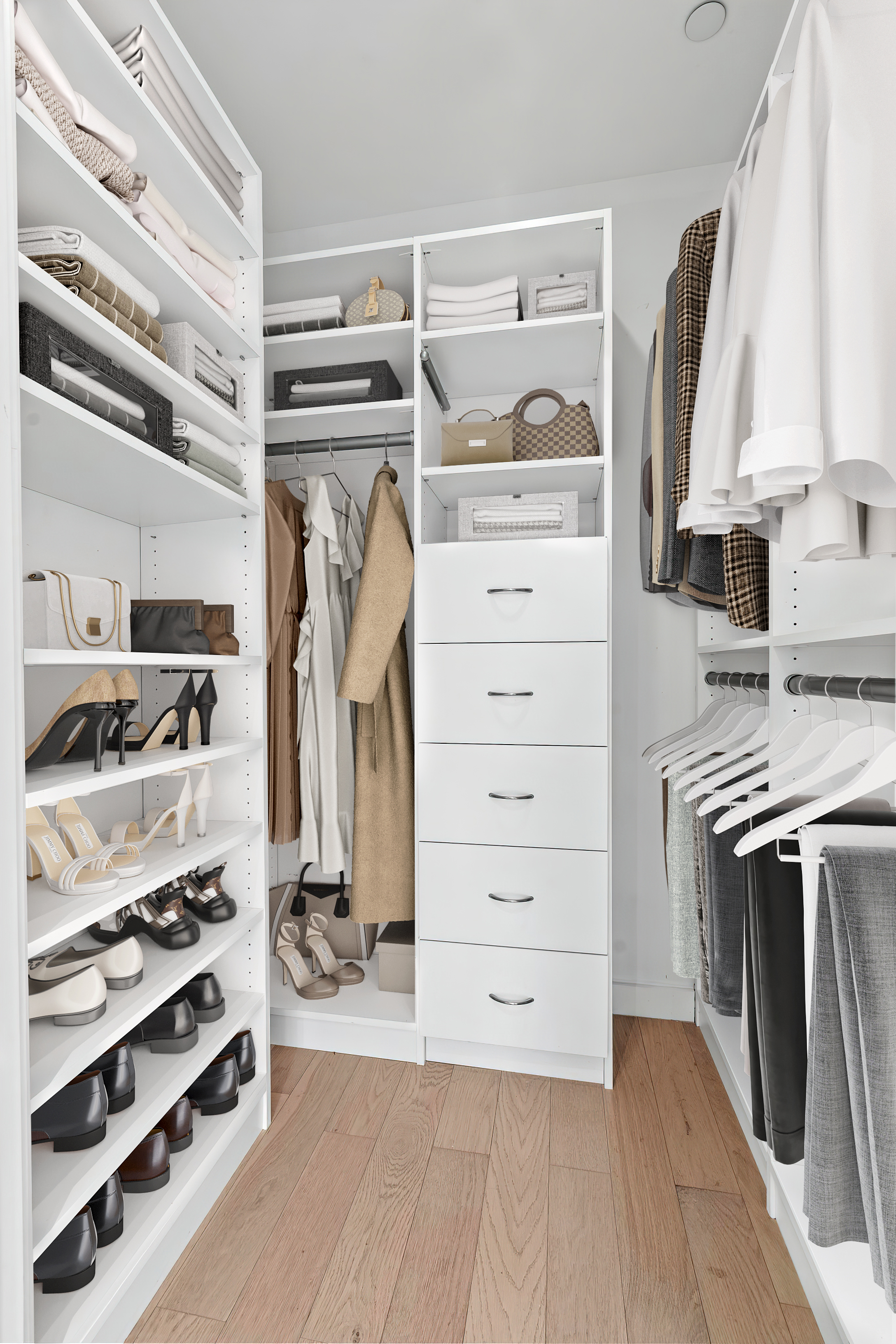 337 East 62nd Street, Unit 3C Manhattan, NY 10065 - Photo 8 of 14 a view of walk in closet with clothes and shoes