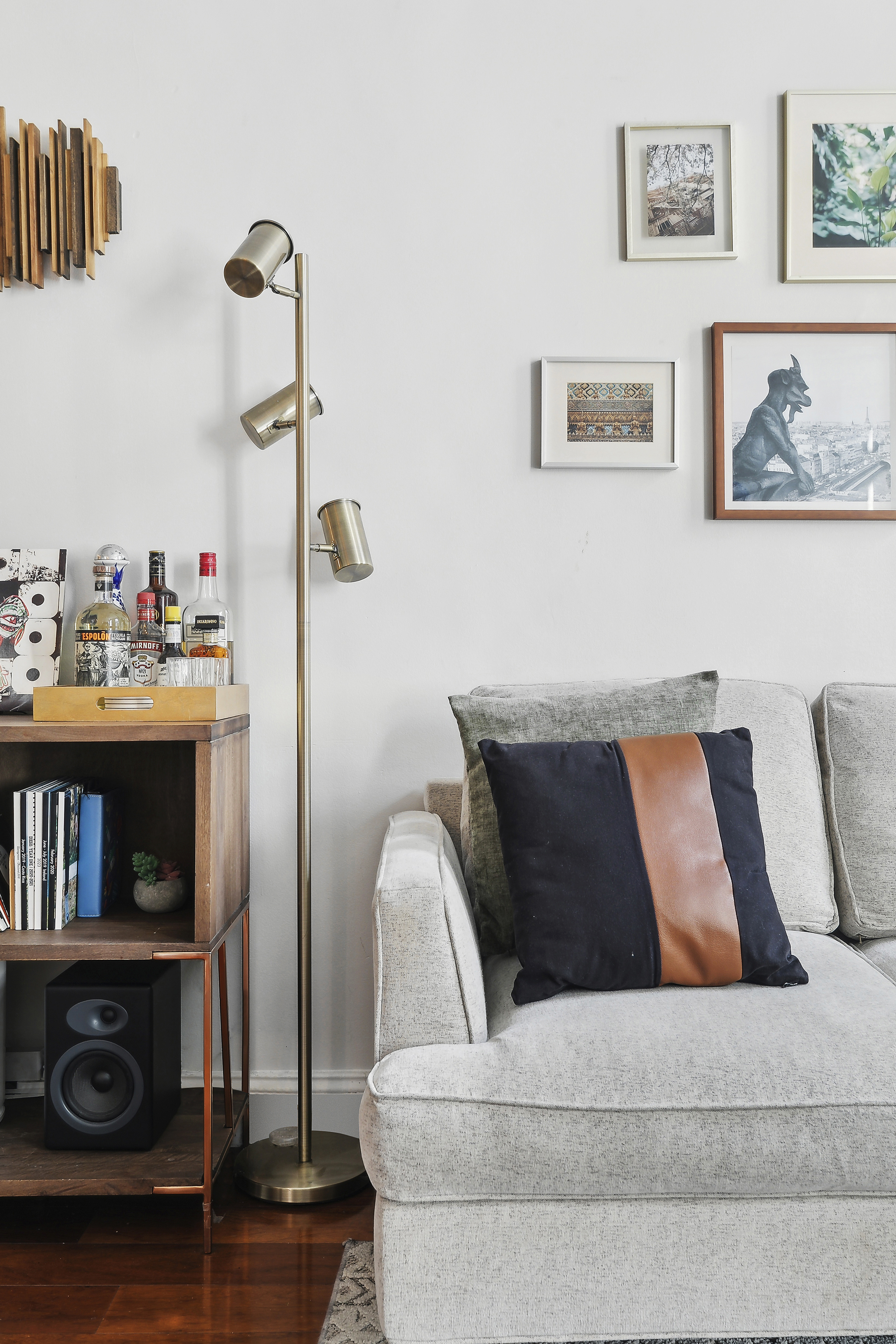 406 West 46th Street, Unit 4C Manhattan, NY 10036 - Photo 7 of 9 a living room with furniture and wooden floor