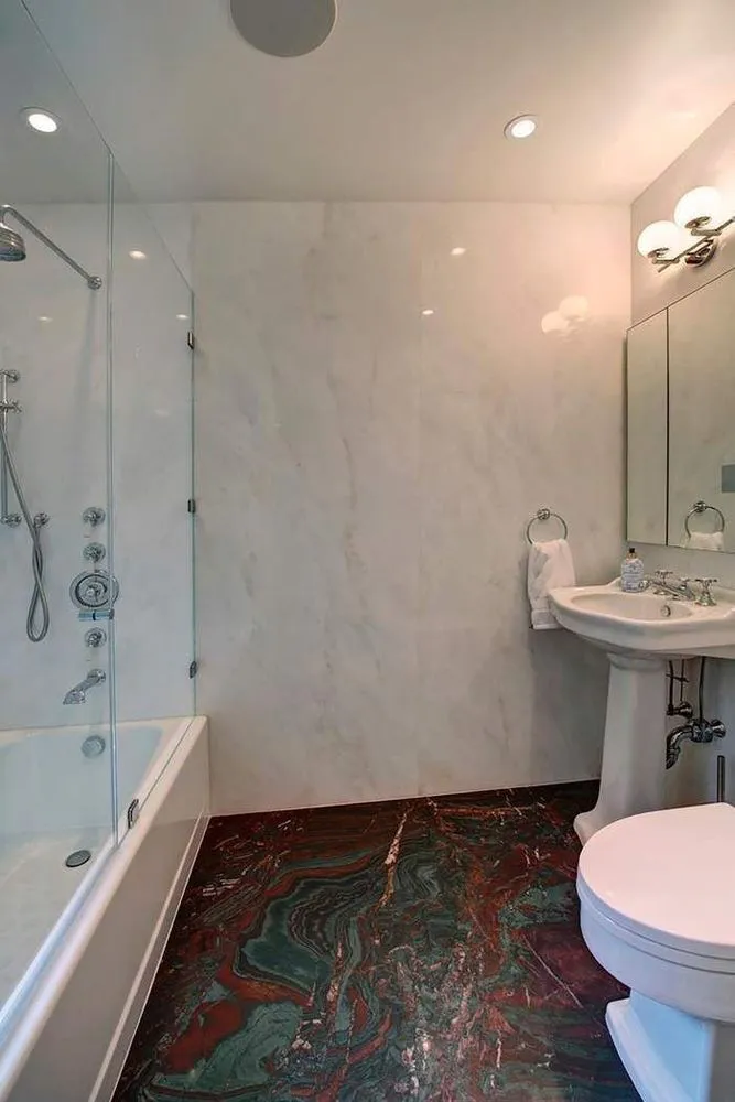 a bathroom with a sink and a toilet