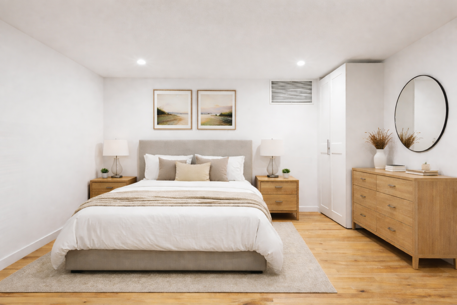 176 Broadway, Unit 3C Manhattan, NY 10038 - Photo 6 of 8 a bedroom with a large bed and a dresser