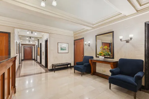 a front view of a building with street view