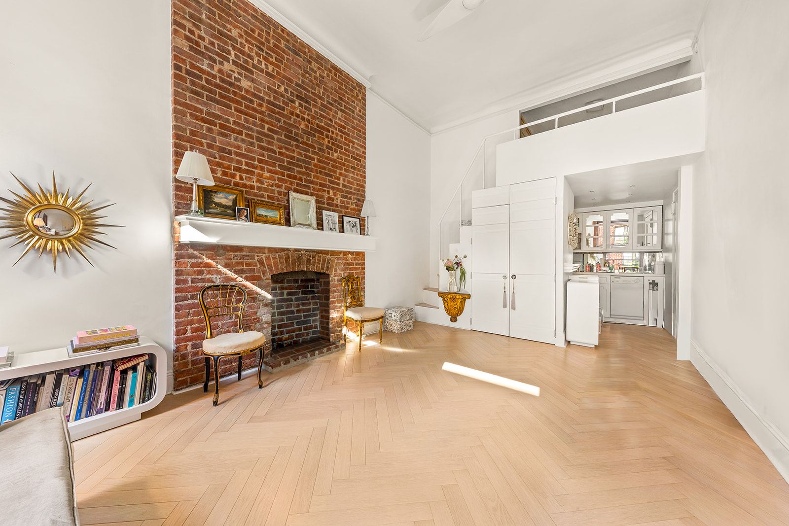 133 West 75th Street, Unit PARLOUR A Manhattan, NY 10023 - Photo 3 of 11 a view of livingroom with furniture and a fireplace