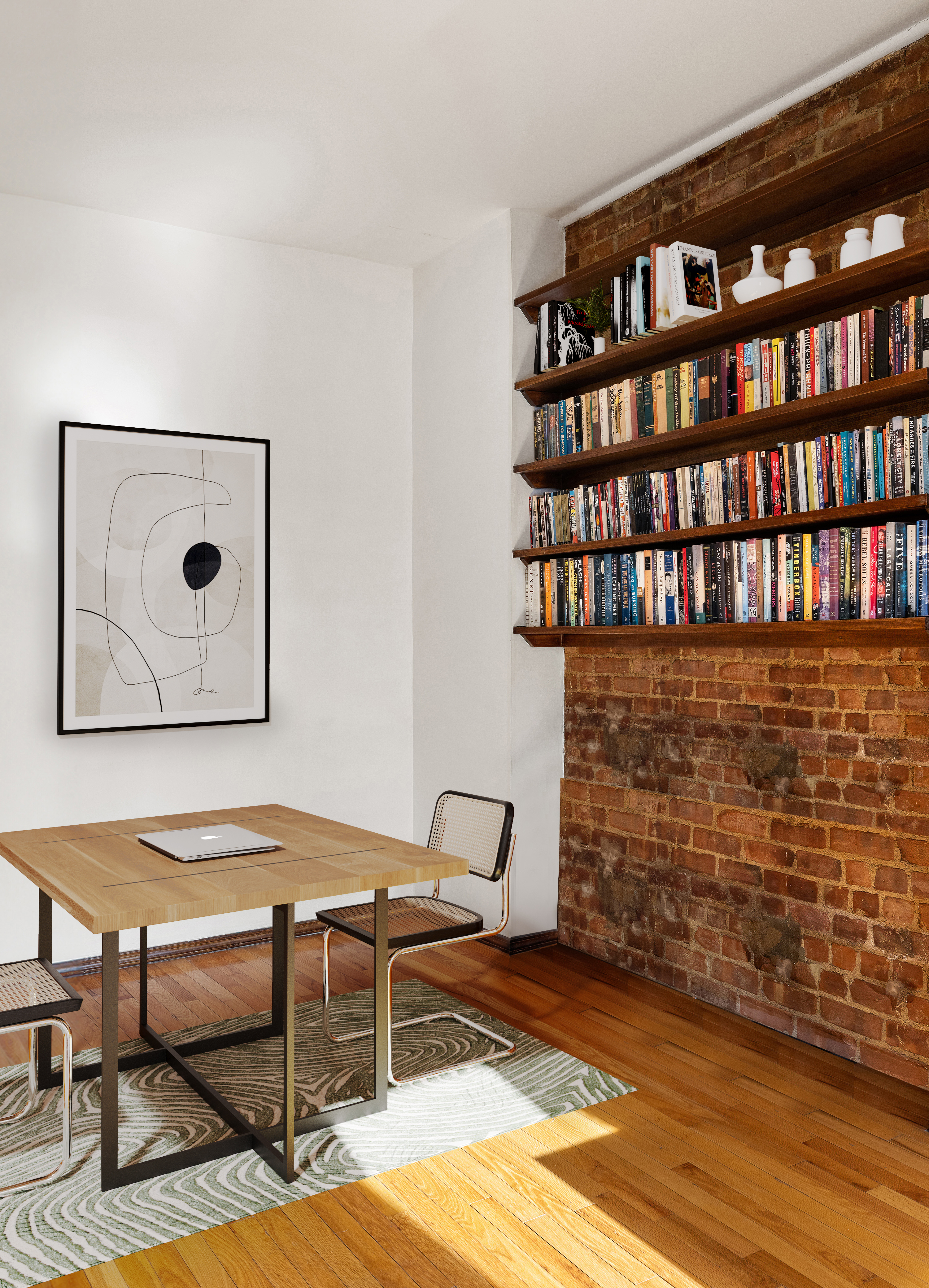 438 West 49th Street, Unit 5B Manhattan, NY 10019 - Photo 3 of 7 a view of a workspace with furniture