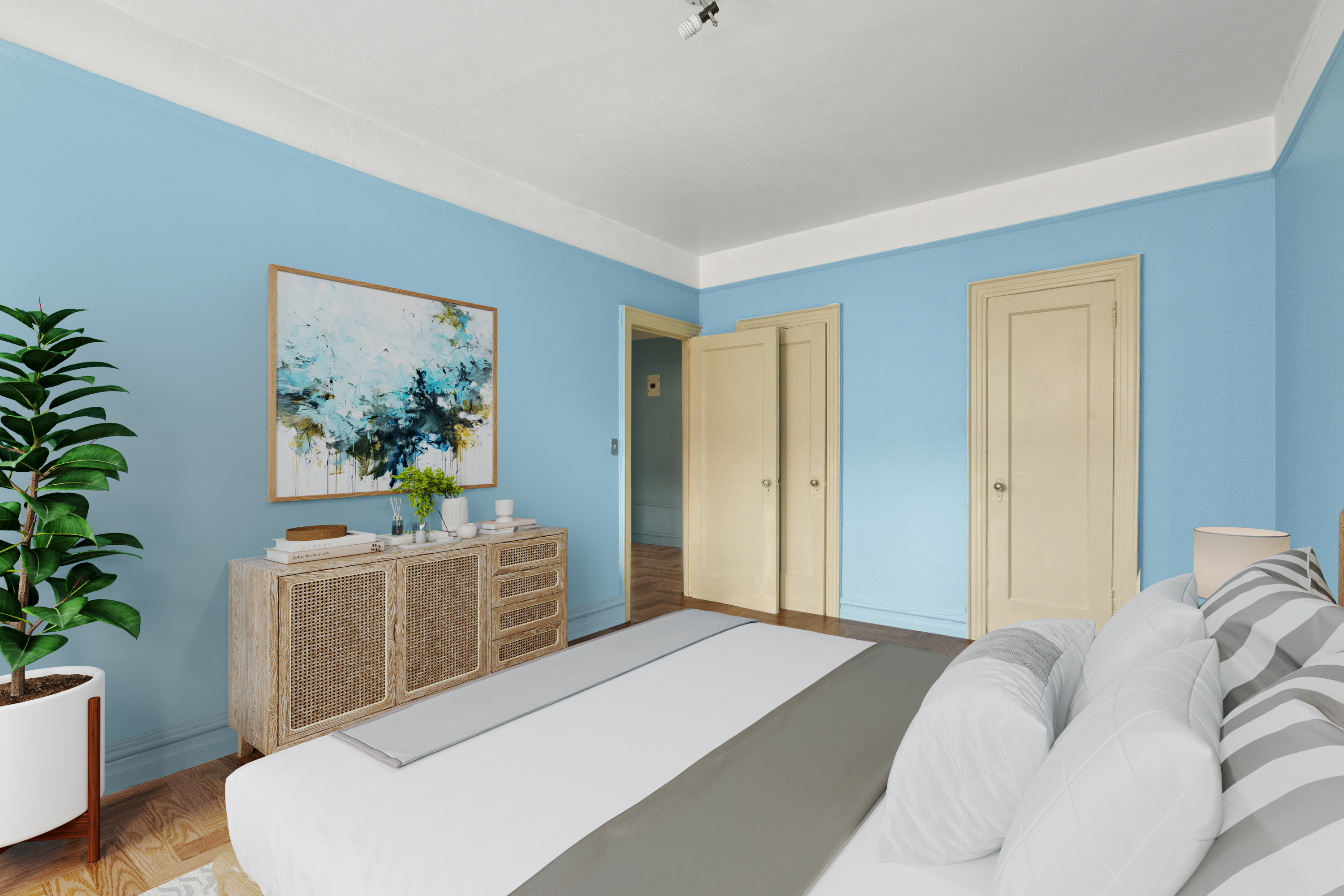 345 Montgomery Street, Unit 3C Brooklyn, NY 11225 - Photo 11 of 17 a bedroom with a bed and a couch