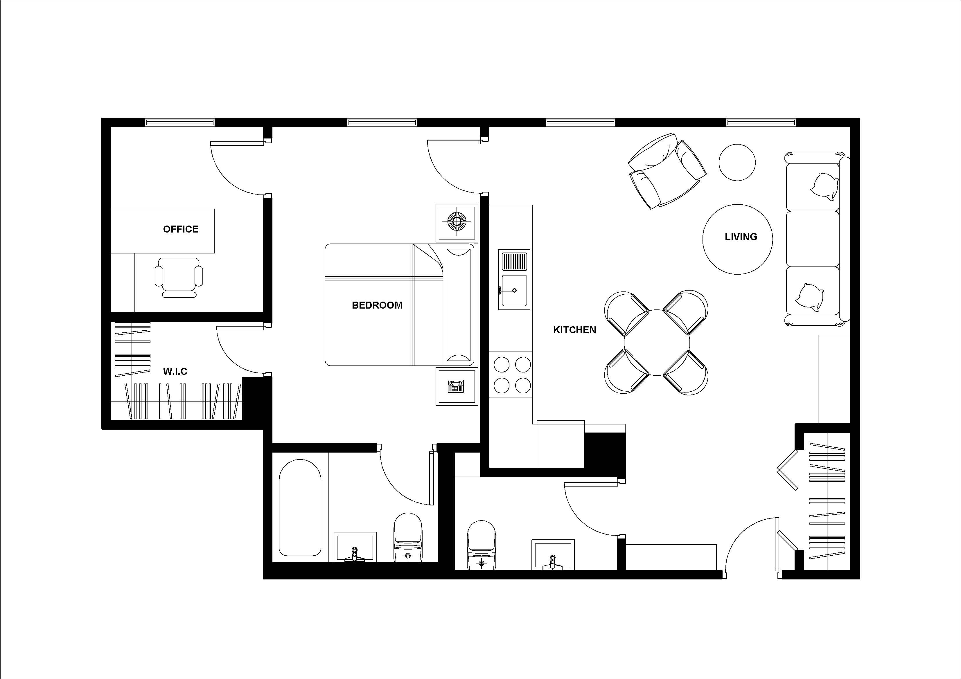 99 Bank Street, Unit 4R Manhattan, NY 10014 - Photo 15 of 15 a picture of a room with a white wall and a white wall