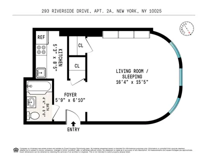 $450,000 | 293 Riverside Drive, Unit 2A | Upper West Side