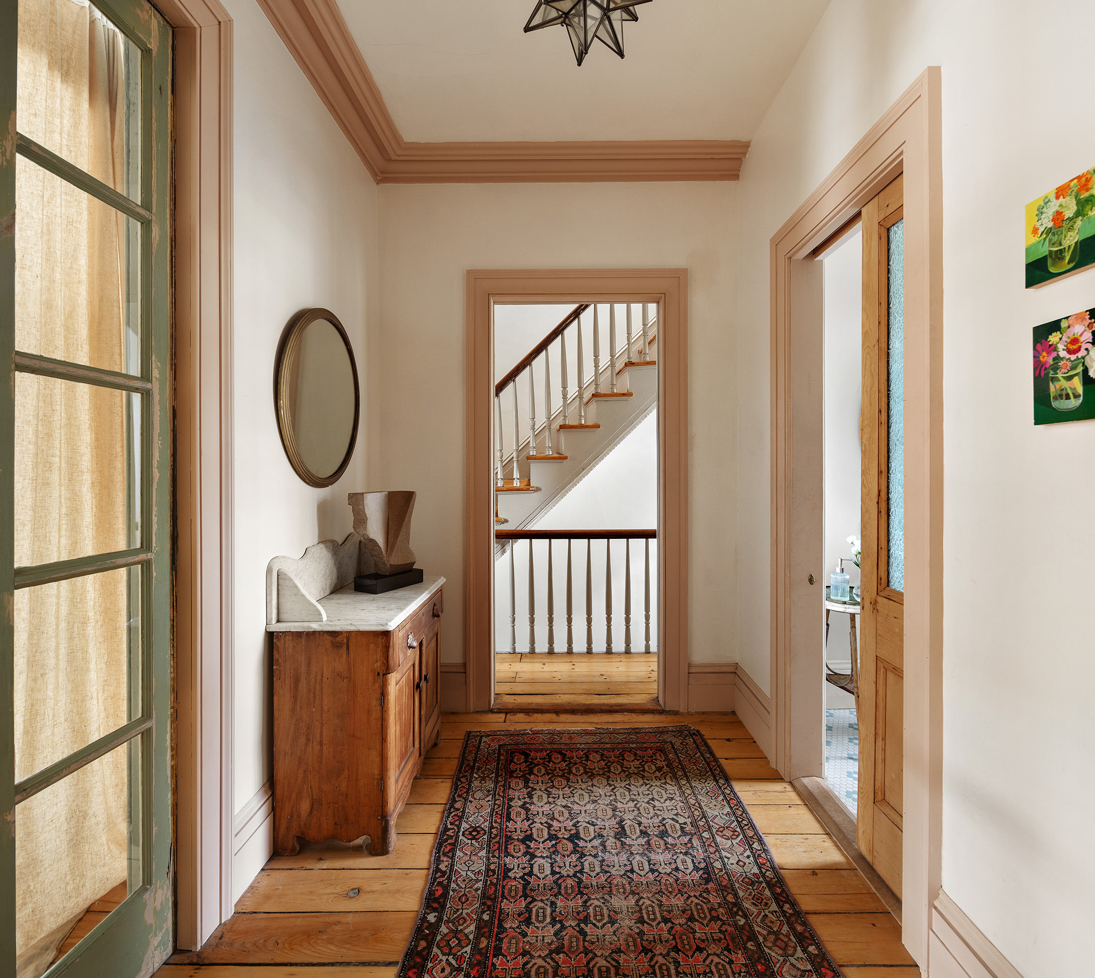 141 Calyer Street Brooklyn, NY 11222 - Photo 12 of 25 a view of a hallway and wooden floor windows