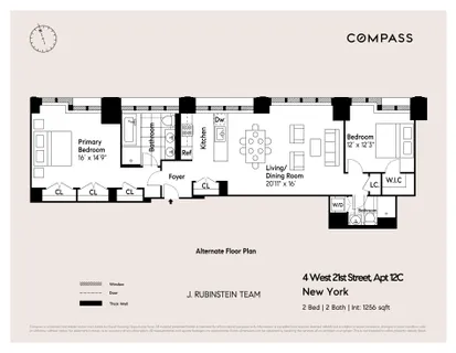 $1,175,000 | 4 West 21st Street, Unit 12C | Flatiron