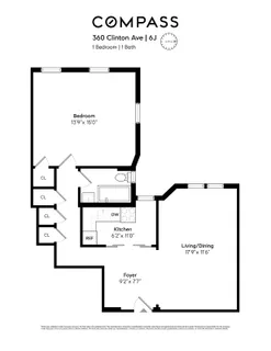 $825,000 | 360 Clinton Avenue, Unit 6J | Clinton Hill