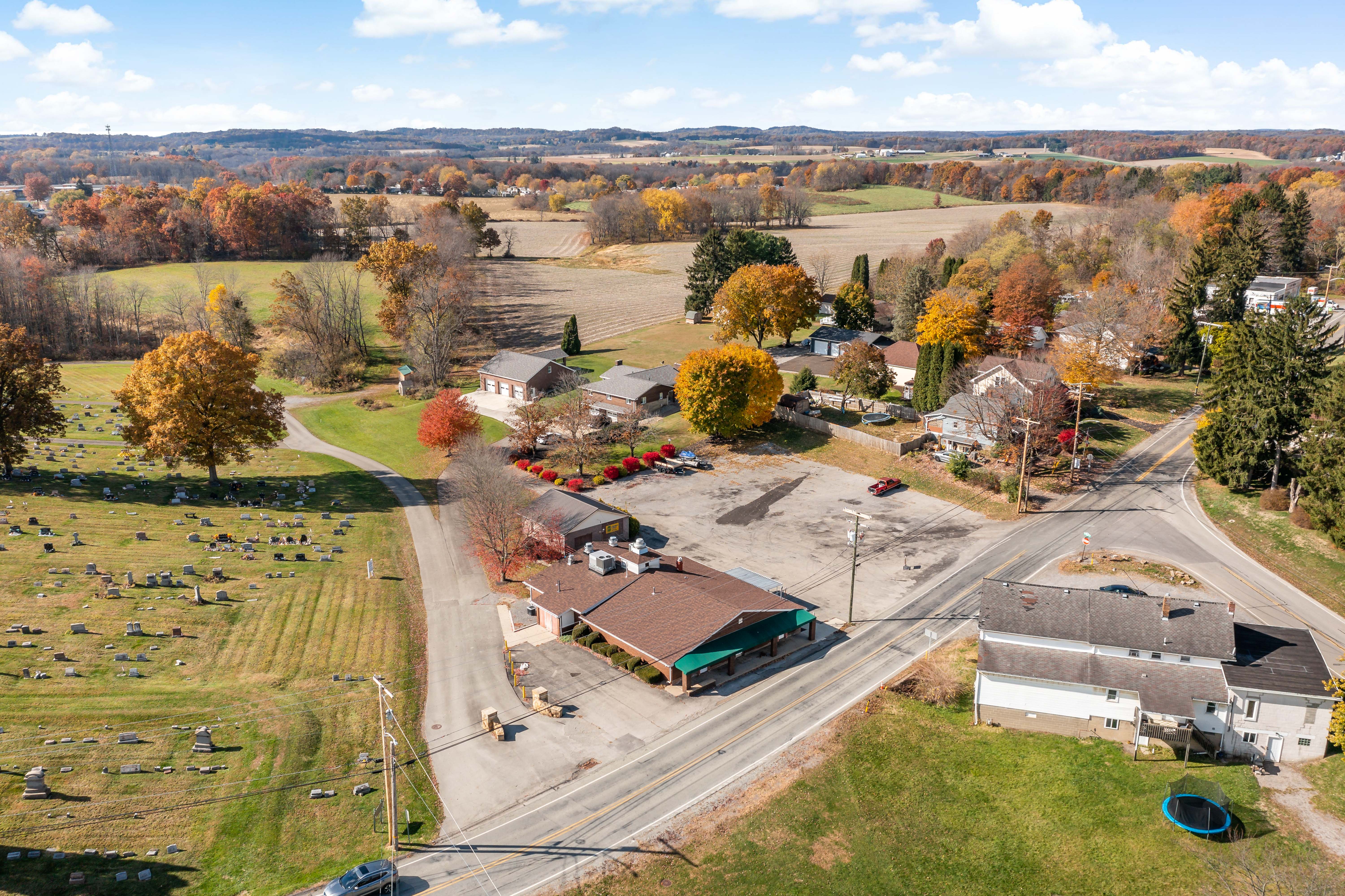 180 Butler Road Saxonburg, PA 16056 - Photo 41 of 52 an aerial view of a house with a ocean view