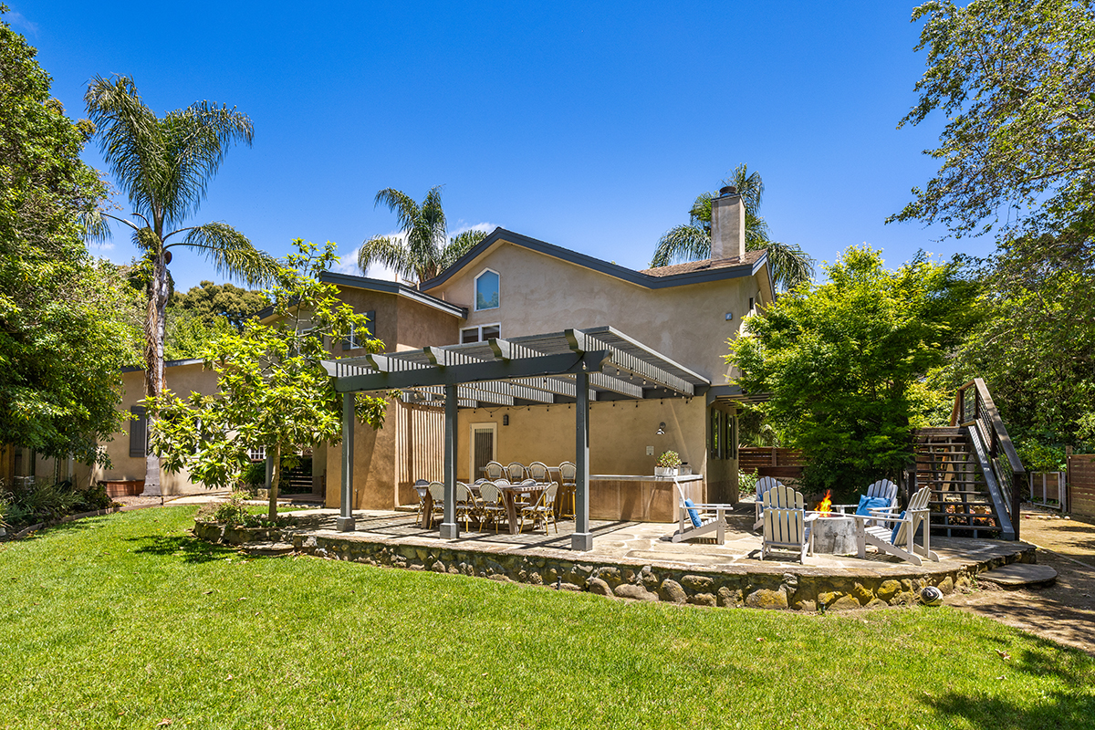 161 Loureyro Road Montecito, CA 93108 - Photo 35 of 52 a view of a house with backyard porch and sitting area